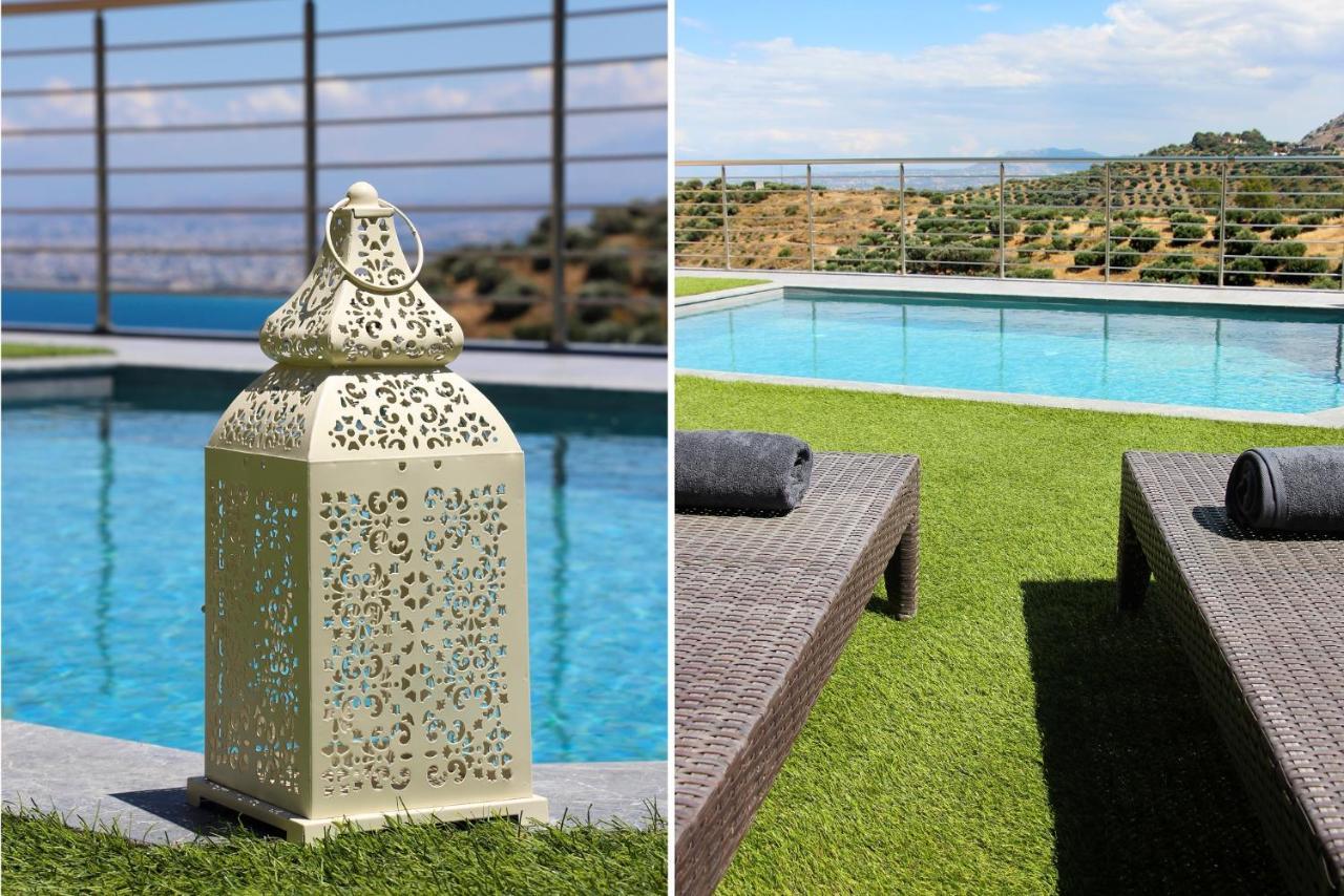 Design Villa Nicol - Heated Pool - Summer Kitchen Héraklion Extérieur photo